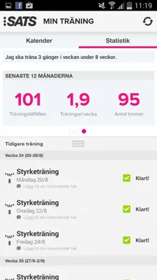 SATS ELIXIA android App screenshot 1