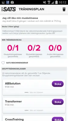 SATS ELIXIA android App screenshot 2